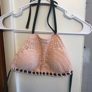 Baby Pink Crochet Bikini Top